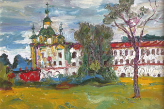 Стены Спасо-Суморина монастыря. 2006. Холст, масло. 50х70